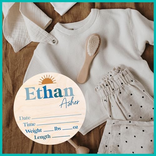 Welcome Newborn Baby Sign - Blue Nursery Decor