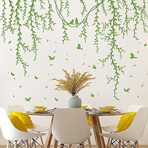 Amaonm Removable Green Vine Wall Stickers