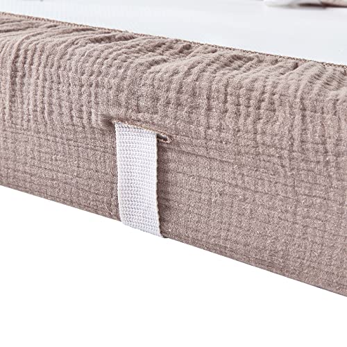 Aullar Solid Muslin Changing Table Pad Cover Khaki