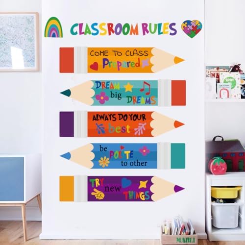 Colorful Inspirational Wall Stickers for Classroom and Kids Room Decor