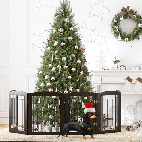 PAWLAND Indoor Dog Gate with Walk Through Door