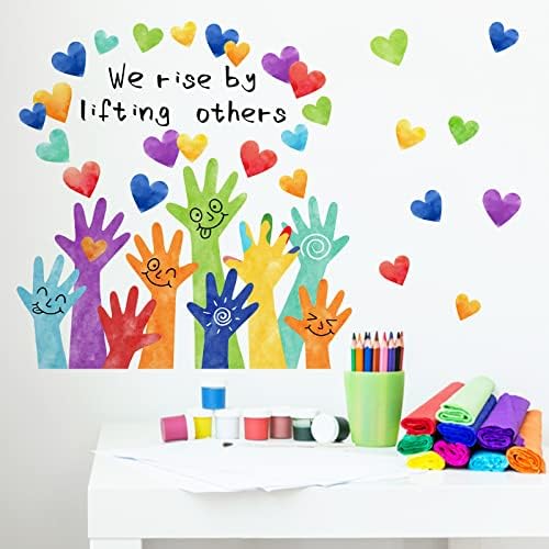 Mfault Inspirational We Rise Wall Decals Stickers for Kids Room Decor