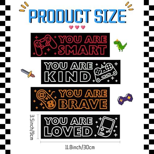 Game Wall Decals Glow in the Dark Gamer Sticker for Boys Room and Kids Bedroom