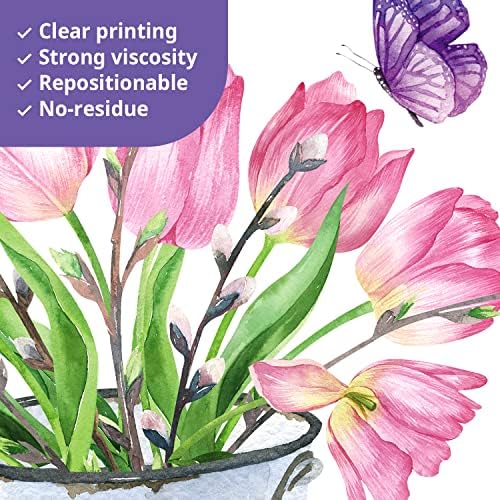 DECOWALL Flower Pots Wall Decals Peel Stick Stickers