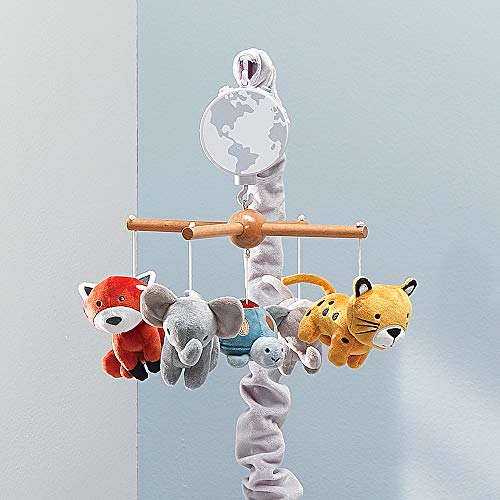 Lambs Ivy Wildlife Musical Baby Mobile - Protect The Animals