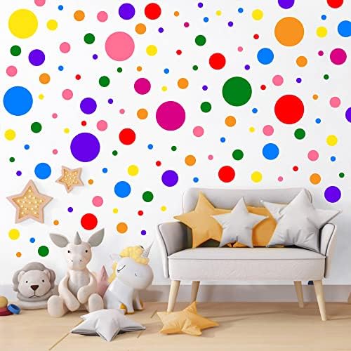 Colorful Polka Dot Wall Decals for Kids Room Decor
