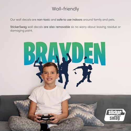 Custom Gaming Wall Decal for Gamers Room Decor