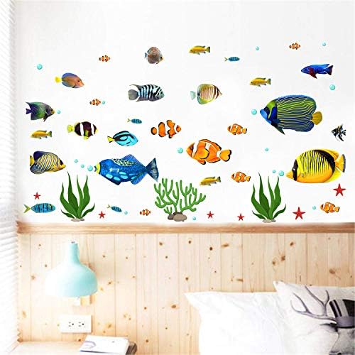 Under The Sea Fish Wall Stickers Decorative Decals for Kids Room