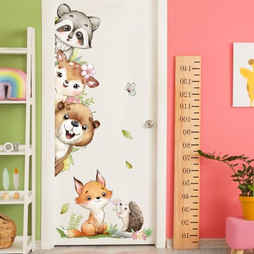 Watercolor Jungle Animal Wall Decals for Baby Nursery