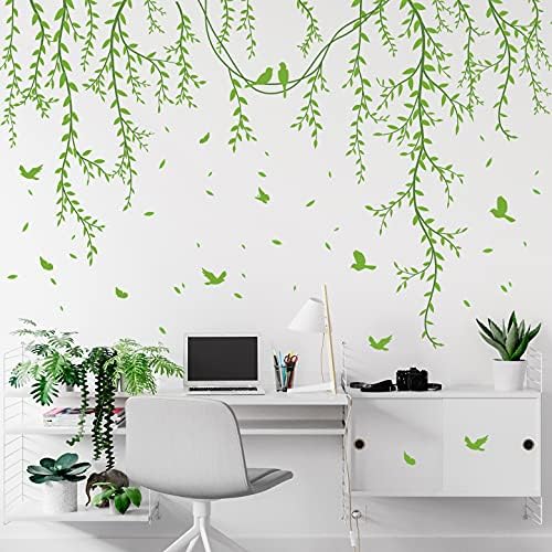 Amaonm Removable Green Vine Wall Stickers
