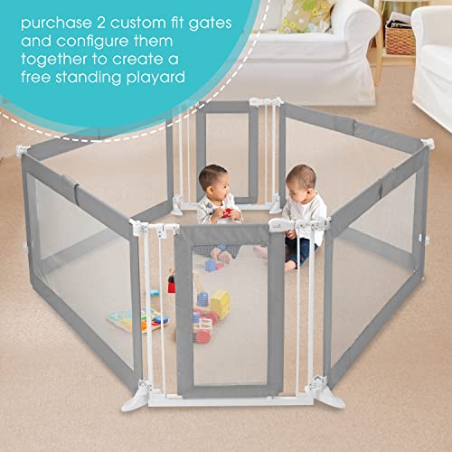 Summer Infant Custom Fit Walk-Thru Pet and Baby Gate - Grey