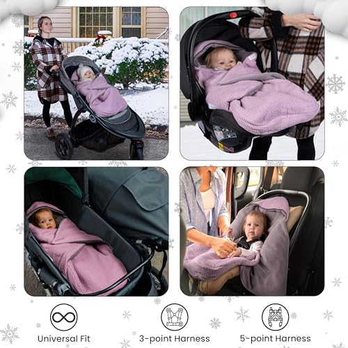 Swaddyl Car Seat Cover for Baby Girl Winter Essential Gift