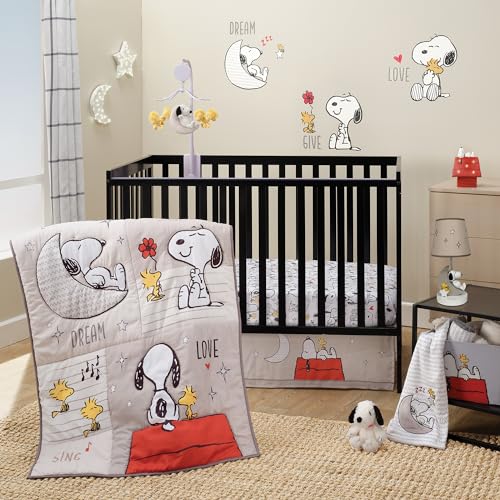 Bedtime Originals Snoopy Love Musical Crib Mobile Soother