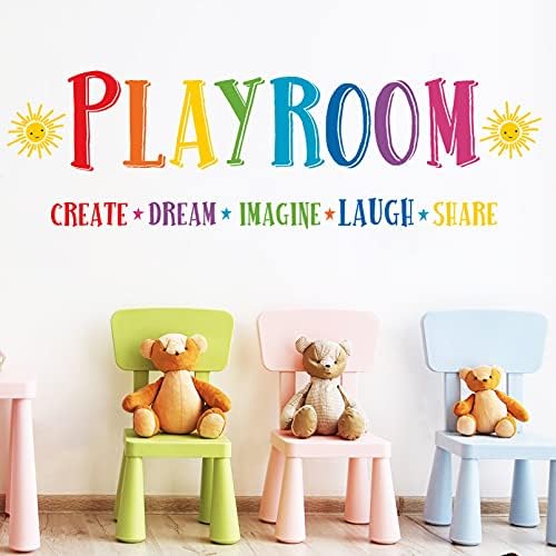 Mfault Large Playroom Rule Wall Decals Stickers