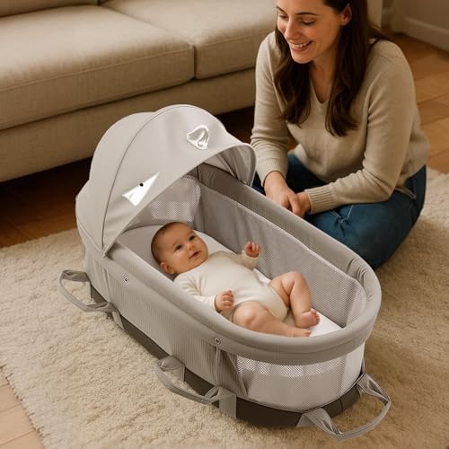 SUNVENO Portable Travel Bassinet for Newborns
