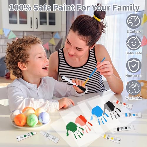 Family Handprint Kit with 6 Non-Toxic Colors