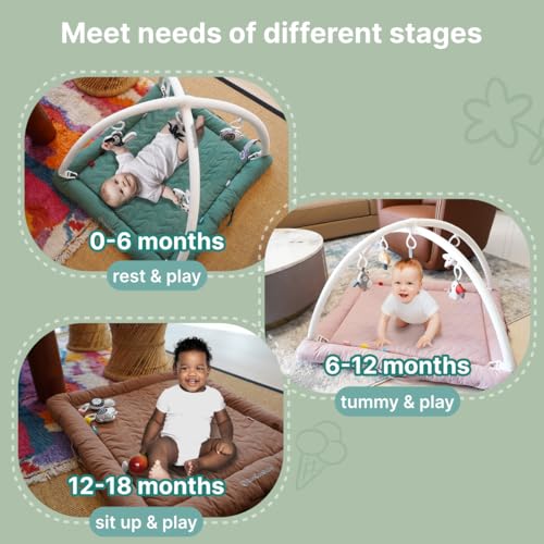 CooCooBaby Play Gym with 5 Sensory Toys