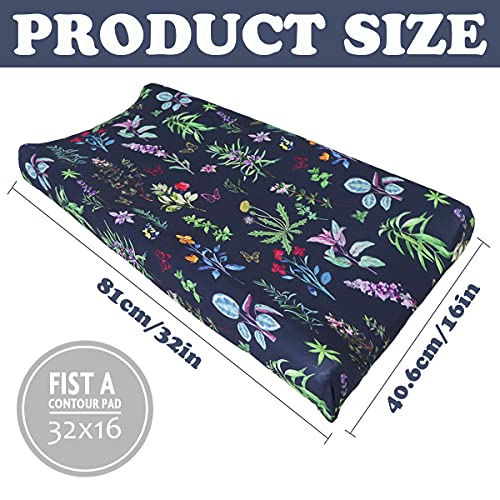 Baby Diaper Changing Pad Cover with Wildflower Design