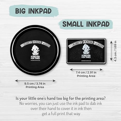 Baby Hand and Footprint Kit Safe Non-Toxic Ink Pad for Easy Prints