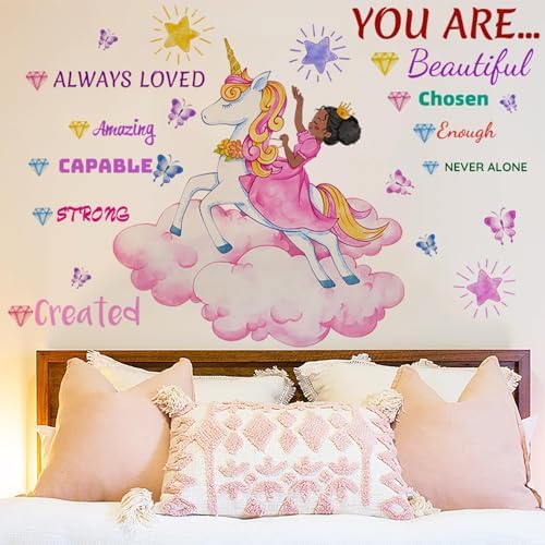 Suplanet Unicorn Wall Decals for Girls Room