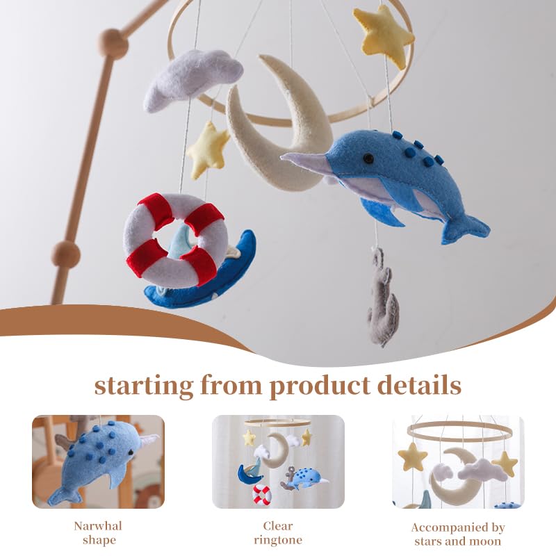 GOODMOM Seaside Baby Mobile for Crib - Nautical Theme Decor