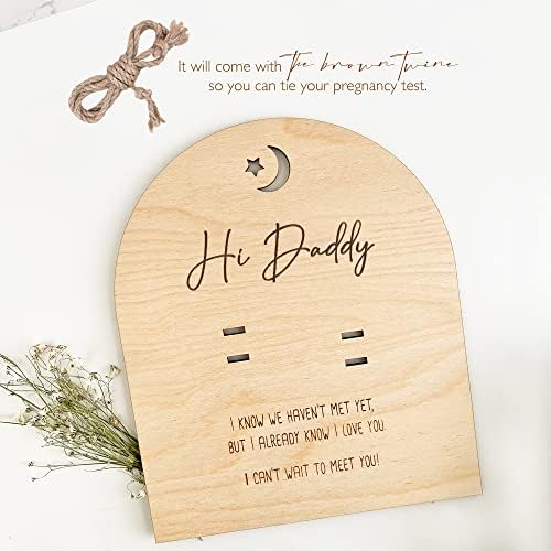 Hi Daddy Pregnancy Test Keepsake Wooden Sign