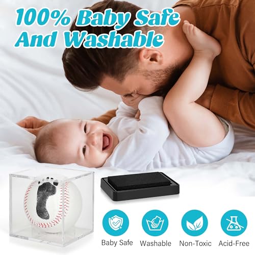Baby Baseball Handprint Kit with Display Case