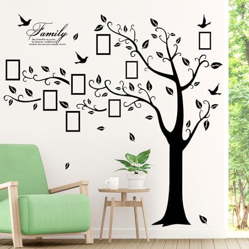Large Family Photo Tree Wall Sticker 3D Peel and Stick
