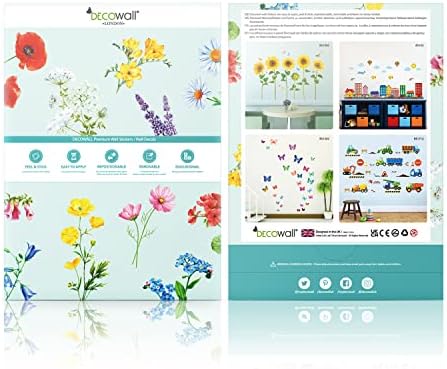 DECOWALL Flower Pots Wall Decals Peel Stick Stickers
