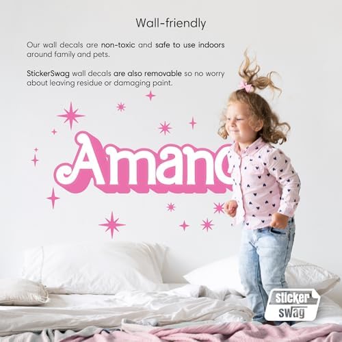 Custom Name Vinyl Wall Decal Sticker for Girls Room