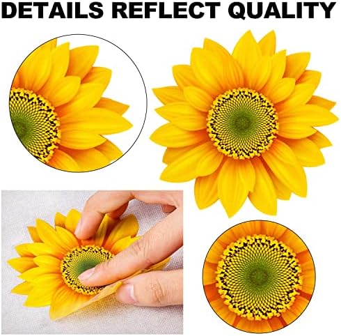 54 Pcs 3D Sunflowers and Butterfly Wall Stickers Decor