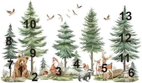 Wondever Mountain Tree Wall Stickers for Kids Bedroom Baby Nursery Decor