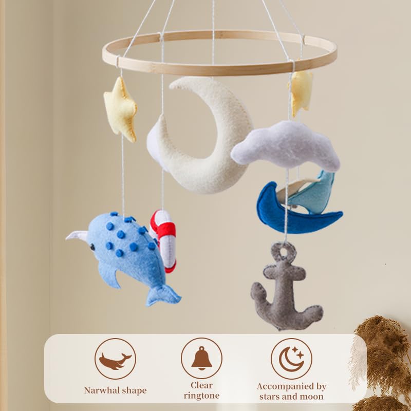 GOODMOM Seaside Baby Mobile for Crib - Nautical Theme Decor