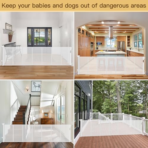 Reinforced Retractable Baby Gate 120 Inch Extra Wide