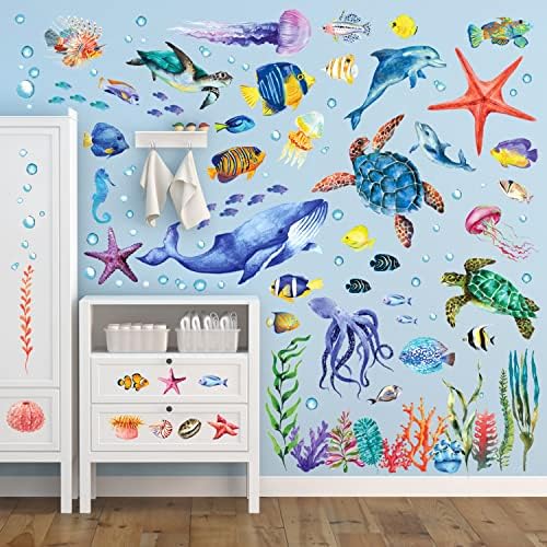 Under The Sea Wall Decals 128 Pieces Ocean Fish Stickers