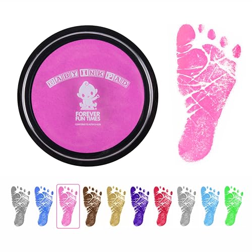 Baby Hand and Footprint Kit Safe Non-Toxic Ink Pad for Easy Prints