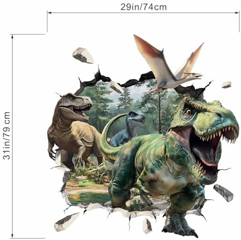3D Dinosaur Wall Stickers for Kids Room Decor