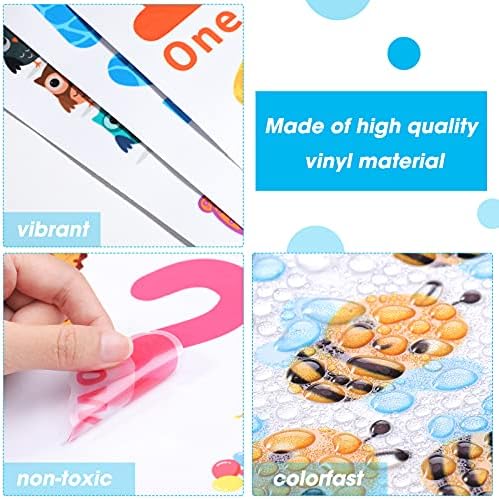 Outus 3 Sheet Number Wall Decals for Kids Classroom Decor