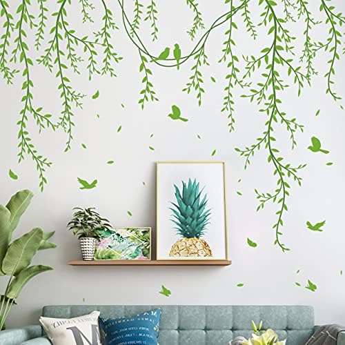 Amaonm Removable Green Vine Wall Stickers