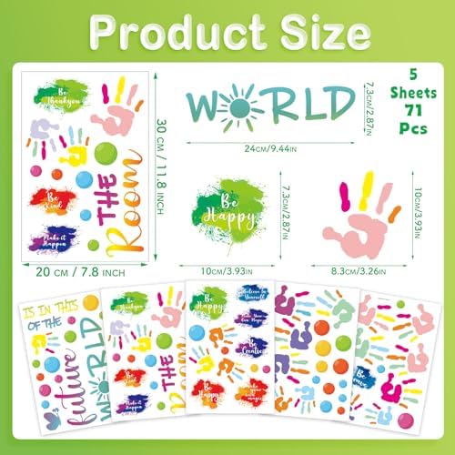Colorful Inspirational Wall Decals for Classroom Decor