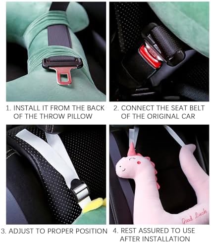 Dino Kids Car Sleeping Pillow H-Shape Head Support for Travel