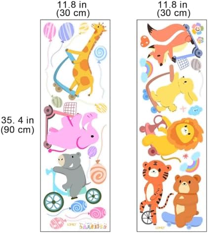 Colorful Animal Wall Decals for Playrooms and Nurseries