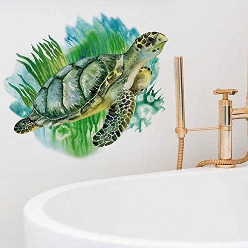 ROFARSO Lifelike Green Sea Turtle Wall Sticker