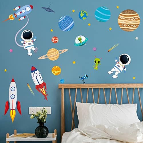 Decalmile Outer Space Wall Decals for Baby Nursery