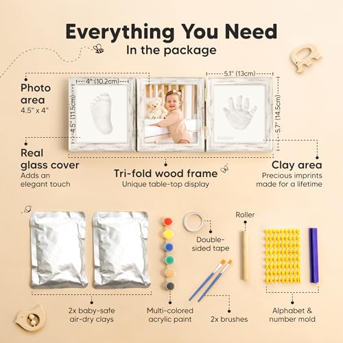 KeaBabies Baby Hand and Footprint Kit for Newborn Keepsakes