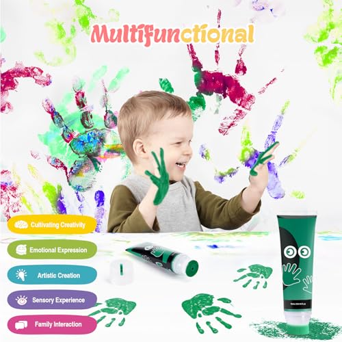 Nabance 254 Fl Oz Green Baby Hand and Footprint Ink Paint