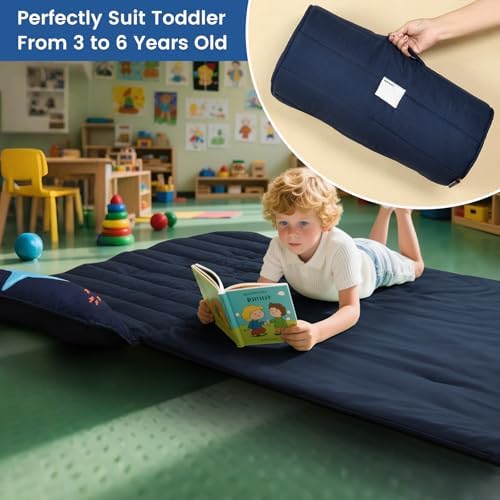 PHF Shark Toddler Nap Mat Set with Removable Pillow