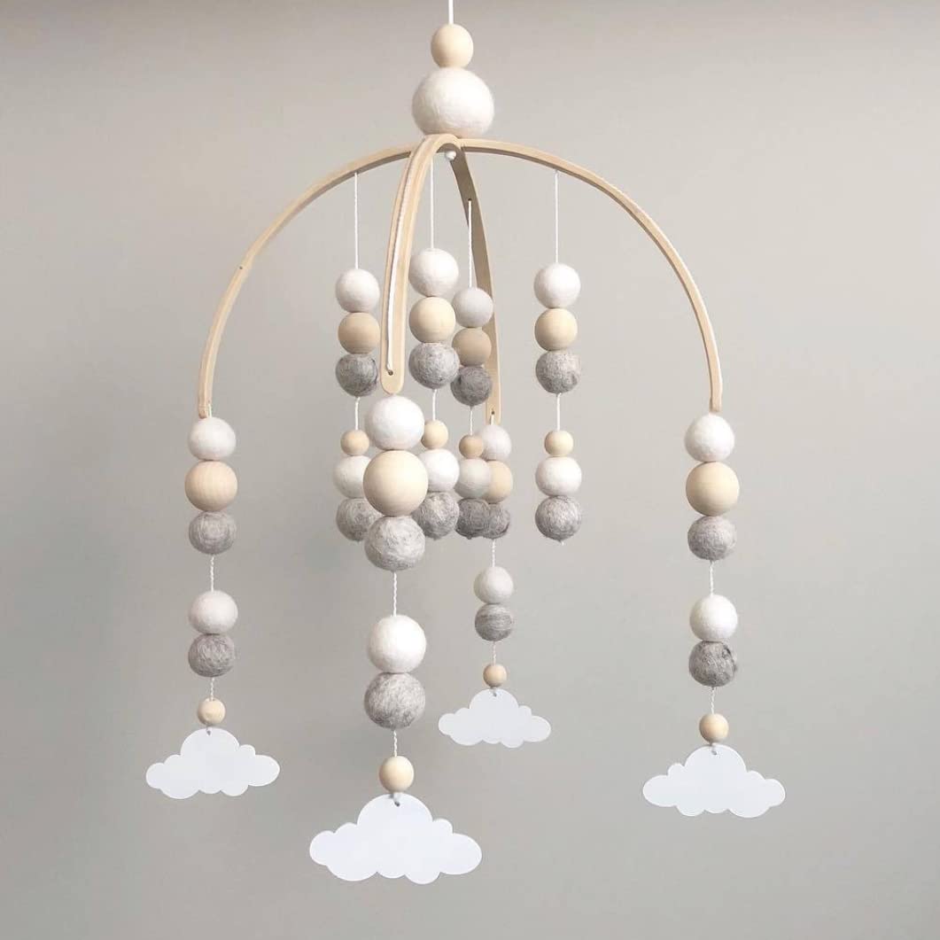 Wooden Bead Wind Chime Baby Crib Mobile