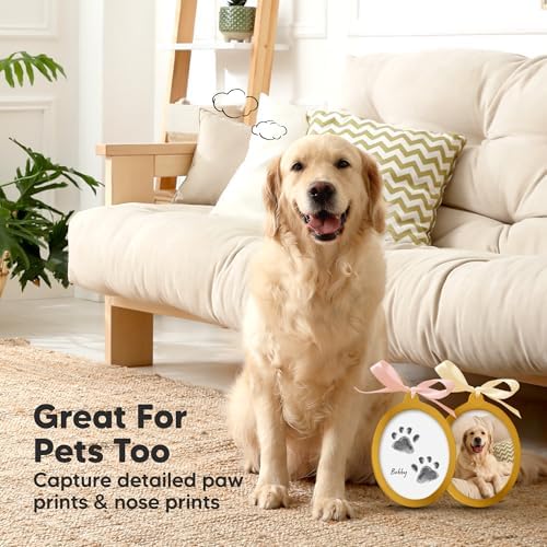 KeaBabies Personalized Baby Hand Footprint Ornament Kit