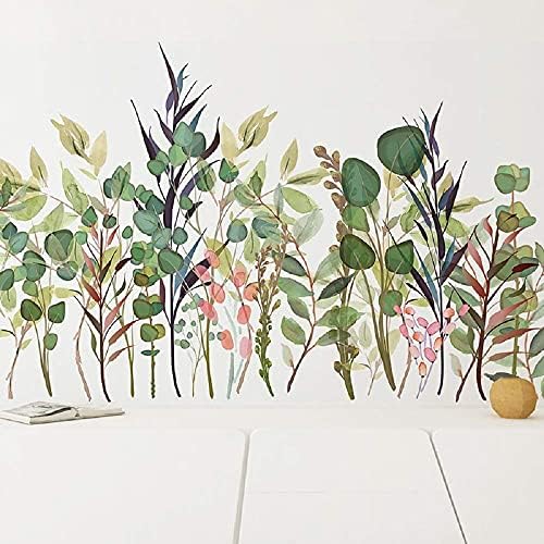 Amaonm Removable Green Plants Wall Decal Decor
